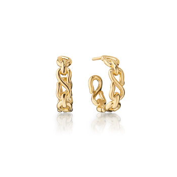 Infinity 18K Gold Hoop Earrings