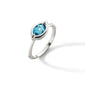 “Points North” London Blue Topaz Ring with White Sapphires