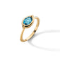 “Points North” London Blue Topaz Ring with Diamonds