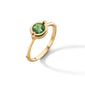 “Points North” Round Green Tourmaline Ring with Diamonds in 18K Gold