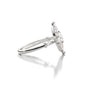 Points North Diamond 18K White Gold Ring with Round and Tapered Baguette Diamonds