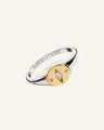 Adventure Compass Two-Tone Stackable Ring