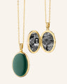 Amelia Oval Cabochon Locket Necklace