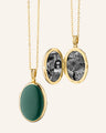 Amelia Oval Cabochon Locket Necklace