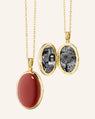 Amelia Oval Cabochon Locket Necklace