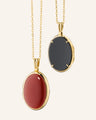 Amelia Oval Cabochon Locket Necklace