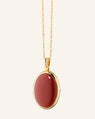 Amelia Oval Cabochon Locket Necklace