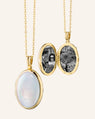 Amelia Oval Cabochon Locket Necklace