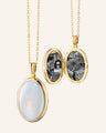 Amelia Oval Cabochon Locket Necklace