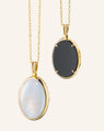 Amelia Oval Cabochon Locket Necklace