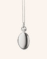 Sterling Silver Petite Anna Locket Necklace on Silver Chain
