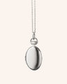 Sterling Silver Petite Anna Locket Necklace on Silver Chain