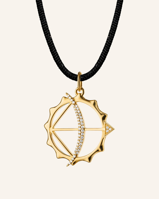 "Strength" Apollo Necklace with Diamonds