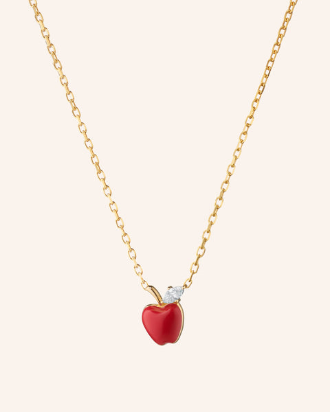 18K Gold Red Apple Necklace | Monica Rich Kosann Jewelry