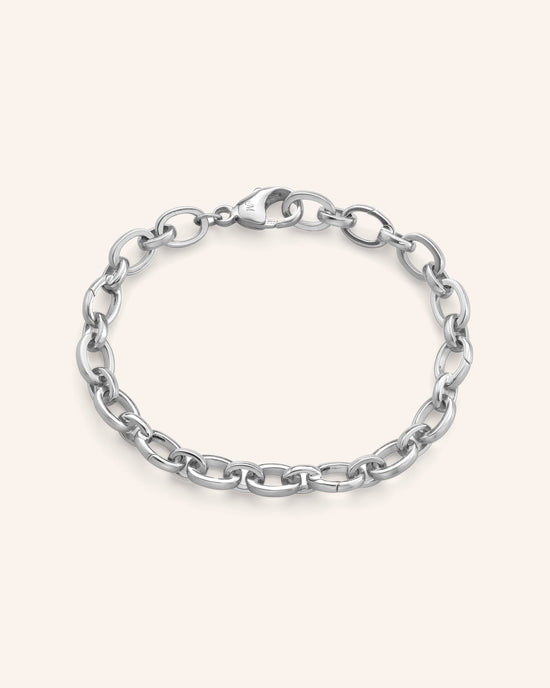 Audrey Link Charm Bracelet in Sterling Silver