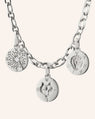Trilogy Intaglio Necklace with White Sapphire