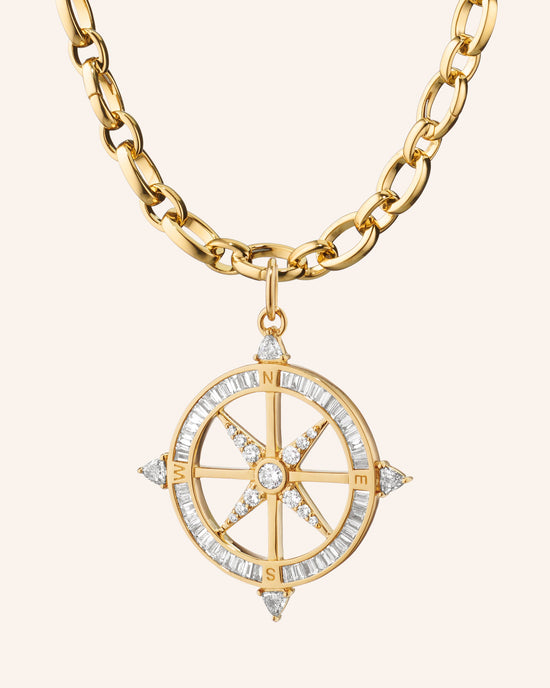 Diamond Compass Audrey Necklace