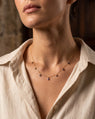 Points of Light Necklace with Blue Sapphires in 18K Yellow Gold