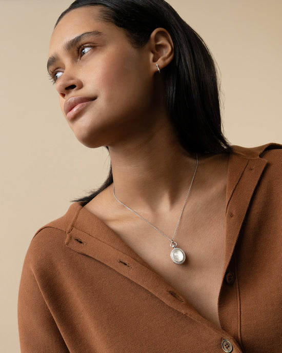 Mother of Pearl Petite Stone Locket