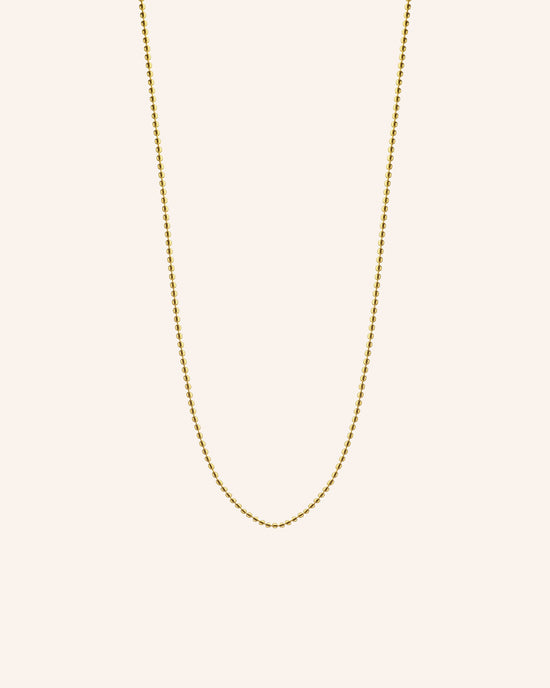 18K Yellow Gold “Jordie” Delicate Ball Chain