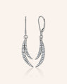 "Birds of a Feather" Earrings with Pavé White Sapphires
