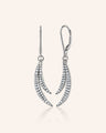 "Birds of a Feather" Earrings with Pavé White Sapphires