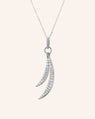 "Birds of a Feather" Sterling Silver Necklace with Pavé Sapphires
