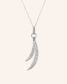 "Birds of a Feather" Sterling Silver Necklace with Pavé Sapphires