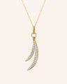 Birds of the Feather 18K Gold Necklace with Pavé Diamonds