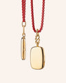 18K Yellow Gold Slim Britt Rectangle Locket on Skylar Chain