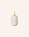 Slim Britt 18K Gold Locket with Mother of Pearl