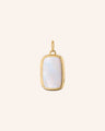 Slim Britt 18K Gold Locket with Mother of Pearl