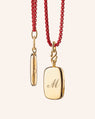 Slim "Britt" 18K Gold Engraved Locket Necklace
