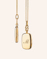 Slim Britt 18K Gold Engraved Locket Necklace