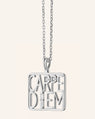 Carpe Diem Medallion Necklace in Sterling Silver