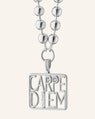 Carpe Diem Medallion Necklace in Sterling Silver