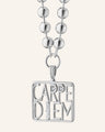 Carpe Diem Medallion Necklace in Sterling Silver