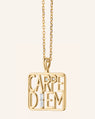 Carpe Diem Medallion Necklace in 18K Yellow Gold