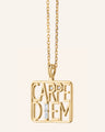 Carpe Diem Medallion Necklace in 18K Yellow Gold