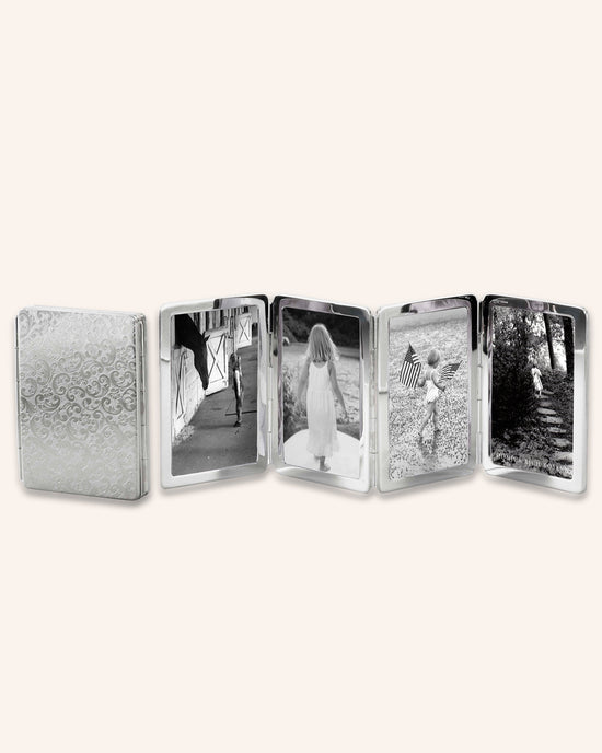 Floral Image Case in sterling silver, 4 photos
