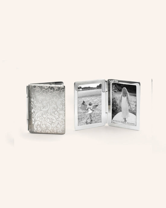 Sterling Silver Floral Image Case