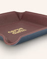 "Carpe Diem" Leather Catchall Tray in Burgundy
