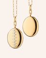 "Catherine" 18K Gold Locket with staggered diamonds 