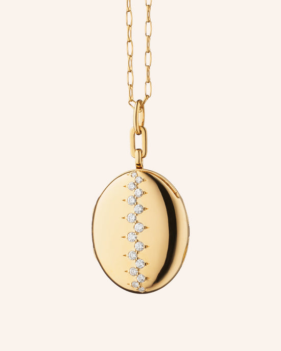 “Catherine” Staggered Diamond Locket