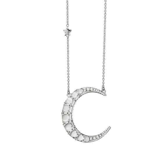 
  
    Moonstone Crescent Moon Necklace
  
