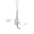 “Dream” and “Sun, Moon and Stars” Medallion Necklace