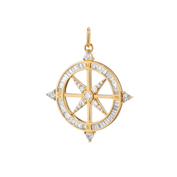 “Adventure” Diamond Compass Necklace