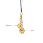 “Wild” Wolf Intaglio Charm and Mini “Adventure” Compass 18K Gold Charm Necklace