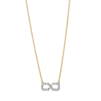 “The Symbol” White Diamond Infinity Necklace