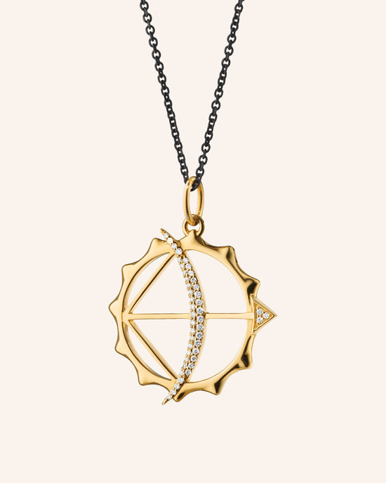 "Strength" Apollo Necklace with Diamonds
